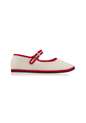ViBi VENEZiA - Cotton Mary Jane Flats - White - IT 38 - Moda Operandi