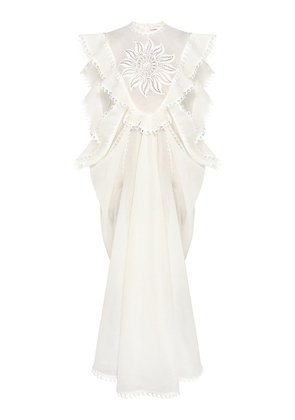 Zimmermann - Balance Waterfall Dress - Ivory - S - Moda Operandi