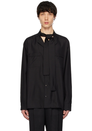 Valentino Black Scarf Shirt