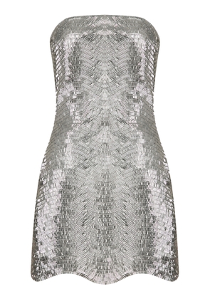 ILA. - Moss Strapless Sequined Mini Dress - Silver - EU 38 - Moda Operandi