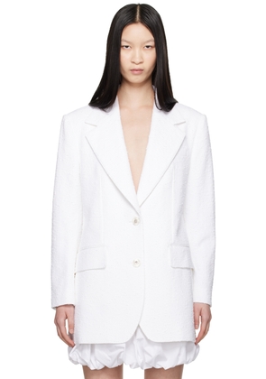 Dolce & Gabbana White Single-Breasted Blazer