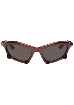 Balenciaga Burgundy Bat Rectangle Sunglasses