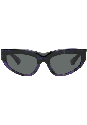 Burberry Purple Check Cat-Eye Sunglasses