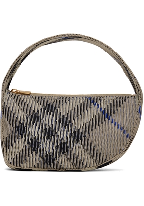 Burberry Off-White Check Mini Knitted Bag