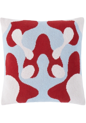 Mush Studios SSENSE Exclusive Blue & Red 'The Blot' Cushion