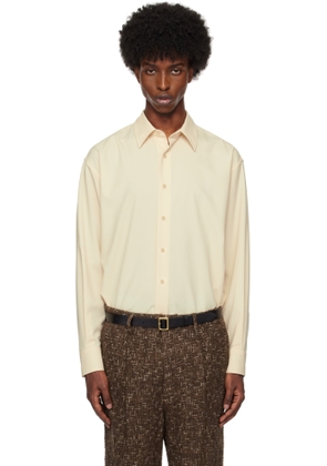 AURALEE Off-White Super Fine Tropical Wool Shirt