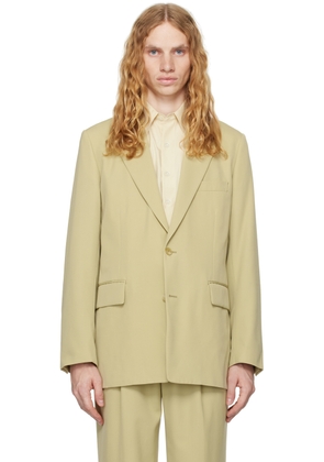AURALEE Khaki Light Wool Max Gabardine Blazer