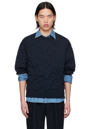 AURALEE Navy Crewneck Sweater