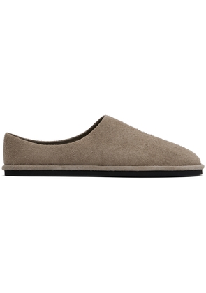 AURALEE Beige Suede Slippers