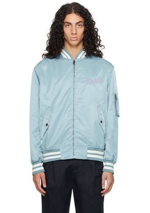 Valentino Blue VLogo Bomber Jacket
