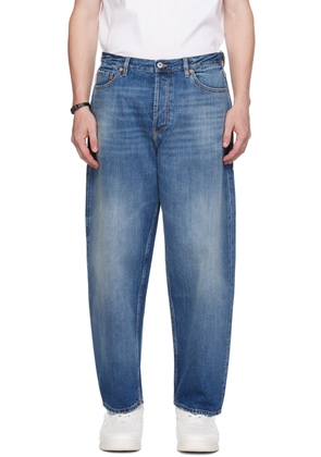 Valentino Blue Button-Fly Jeans