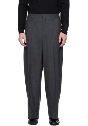 Valentino Gray Creased Trousers
