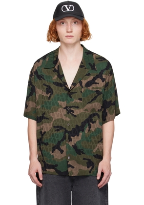 Valentino Green Camouflage Shirt