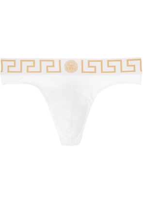 Versace Underwear White Greca Border Briefs