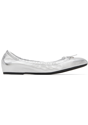 Valentino Garavani Silver VLogo Signature Ballerina Flats