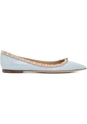 Valentino Garavani Blue Rockstud Ballerina Flats