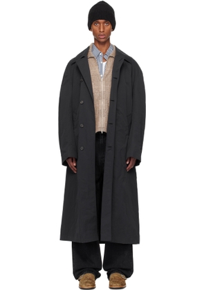 OUR LEGACY Navy Collapse Car Coat