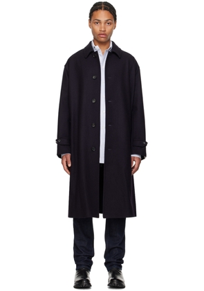 Bally Navy Belted Coat