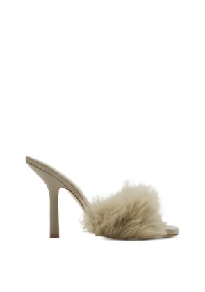 Burberry 105mm Shearling B Minnie Sandals