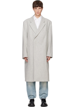 Hugo Gray Relaxed-Fit Coat