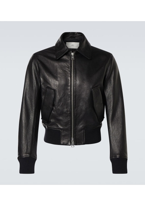 Ami Paris Leather bomber jacket