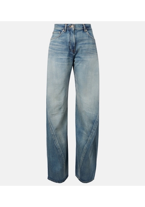 Versace High-rise barrel-leg jeans
