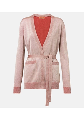 Missoni Belted lame wrap cardigan