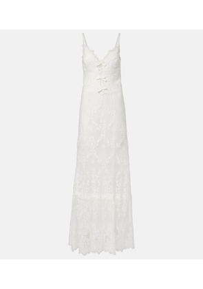 Elie Saab Bridal embroidered cotton-blend maxi dress