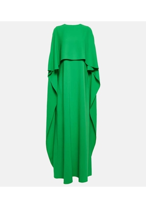 Oscar de la Renta Cape-detail silk-blend kaftan