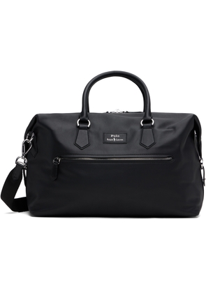 Polo Ralph Lauren Black Smooth Leather Large Duffle Bag