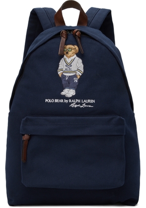 Polo Ralph Lauren Navy Polo Bear Canvas Backpack