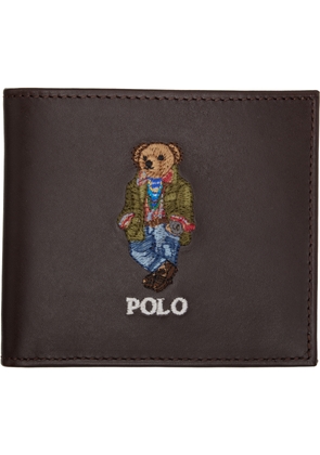 Polo Ralph Lauren Brown Polo Bear Leather Billfold Wallet