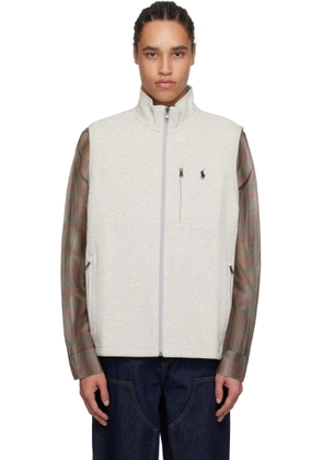 Polo Ralph Lauren Gray Double-Knit Mock Neck Vest