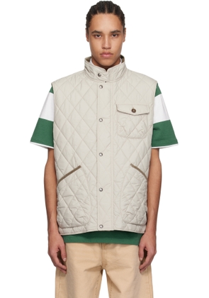 Polo Ralph Lauren Beige 'The Beaton' Quilted Utility Vest
