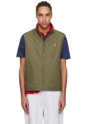 Polo Ralph Lauren Khaki Packable Taffeta Vest