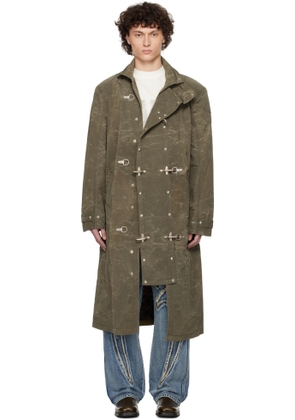 Thug Club Khaki Scarred Bio Soldier Trench Coat