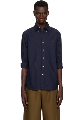 Polo Ralph Lauren Navy Classic Fit Garment-Dyed Oxford Shirt
