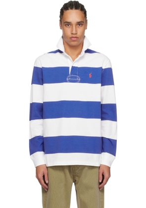 Polo Ralph Lauren Blue & White 'The Iconic Rugby' Polo