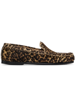 A. P.C. Black & Tan Swan Loafers