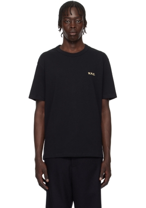 A. P.C. Black Boxy Petit 'VPC' T-shirt