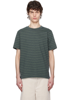 A. P.C. Blue & Green Aymeric T-shirt