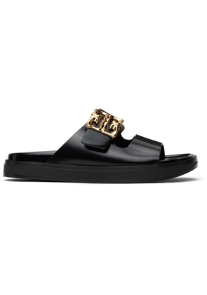 Givenchy Black 4G Liquid Flat Sandals