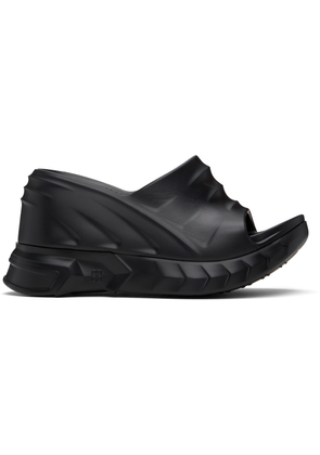 Givenchy Black Marshmallow Wedge Heeled Sandals