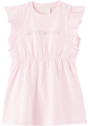 Givenchy Baby Pink Ruffle Logo Dress