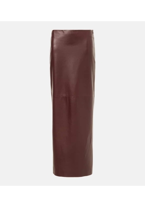 Brunello Cucinelli Leather maxi skirt