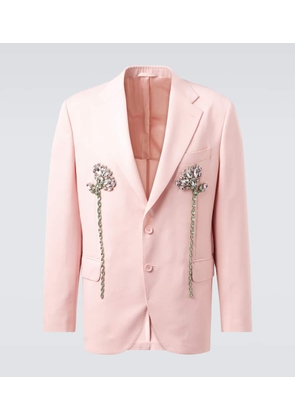 Simone Rocha Floral crystal-embellished blazer
