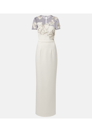 Safiyaa Embellished crepe gown