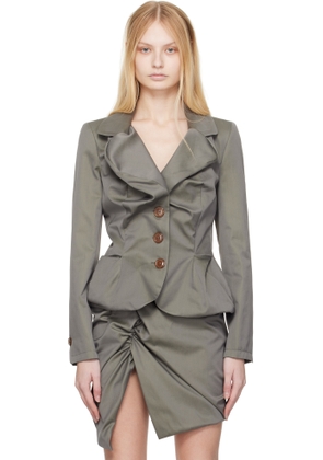 Vivienne Westwood Gray Drunken Tailored Blazer