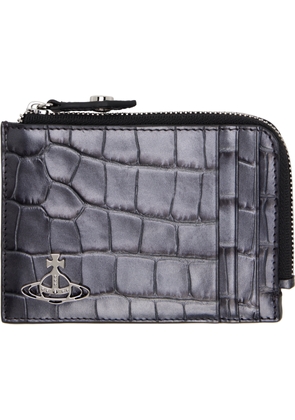 Vivienne Westwood Gunmetal Zip Card Holder