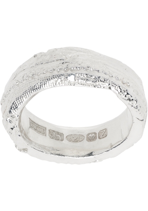 The Ouze Silver Patch Lace Ring